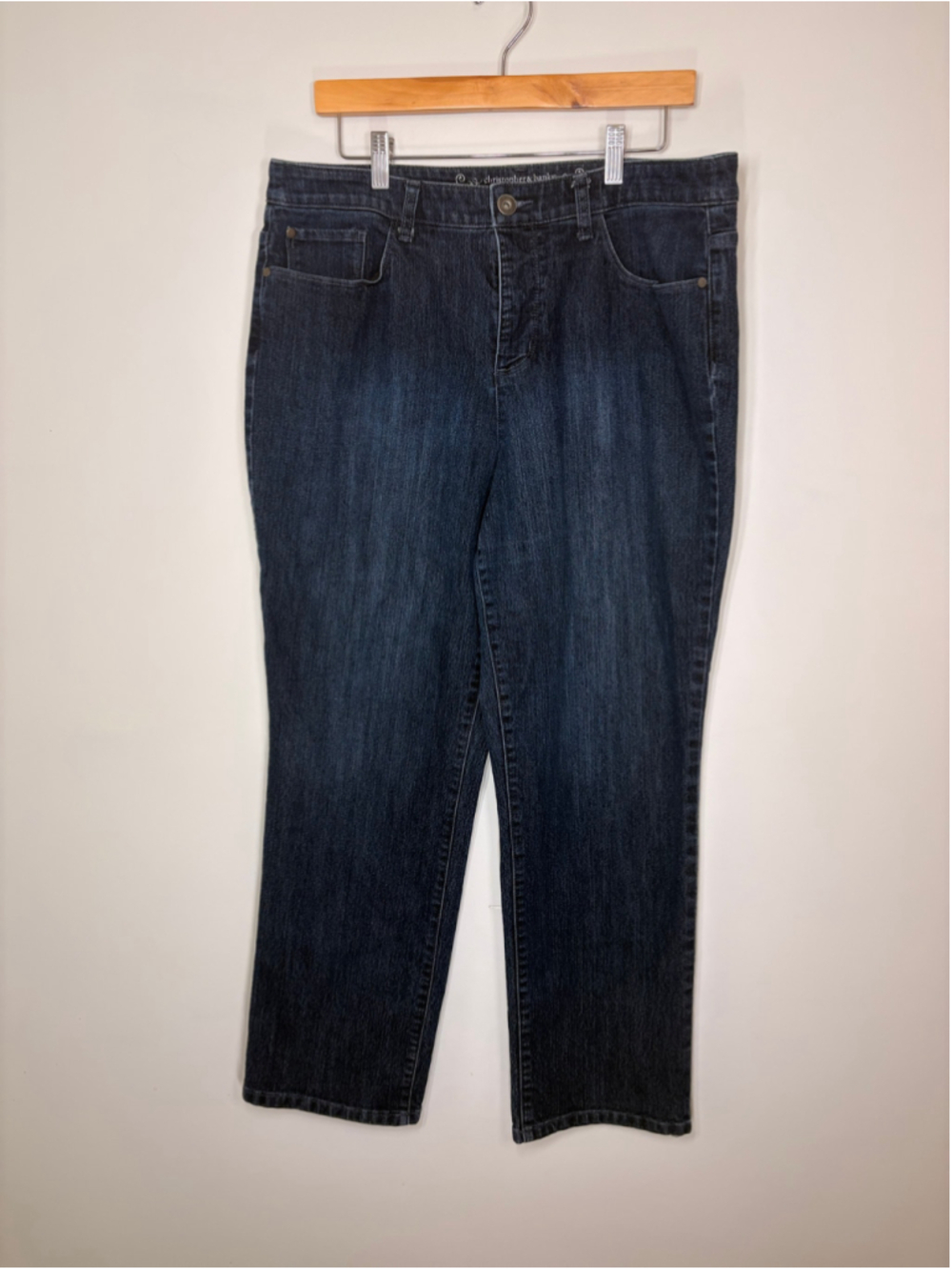 Christopher & Banks Jeans Women 16P Classic Fit Straight Leg Dark Wash Plus Size